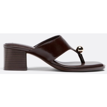 stradivarius πέδιλα με φαρδύ τακούνι