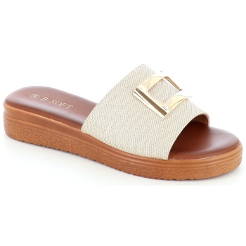 703-12 γυναικειο υποδημα flatforms, μπεζ σε προσφορά