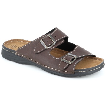 50636 ανδρικο υποδημα πεδιλο, καφε