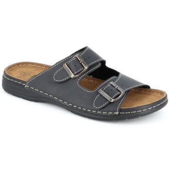 50636 ανδρικο υποδημα πεδιλο, μαυρο