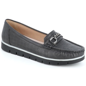 10291 γυναικειο υποδημα μοκασινι, μαυρο