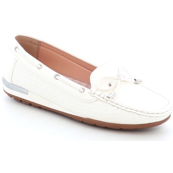 311-5 γυναικειο υποδημα μοκασινι, ασπρο