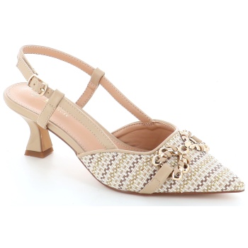 3212-15 γυναικειο υποδημα πεδιλο, μπεζ σε προσφορά