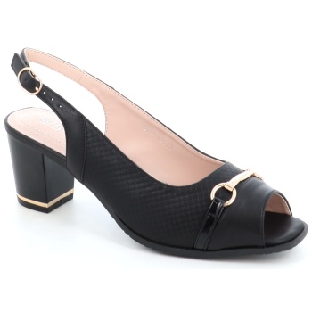 8609-424 γυναικειο υποδημα πεδιλο, μαυρο σε προσφορά