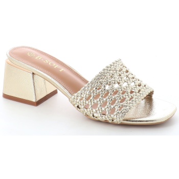 410-03 γυναικειο υποδημα mule, χρυσο σε προσφορά