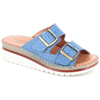 0979 γυναικειο υποδημα δερματινο, μπλε σε προσφορά