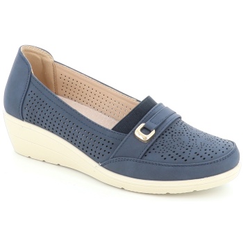 01024 γυναικειο υποδημα μοκασινι, μπλε