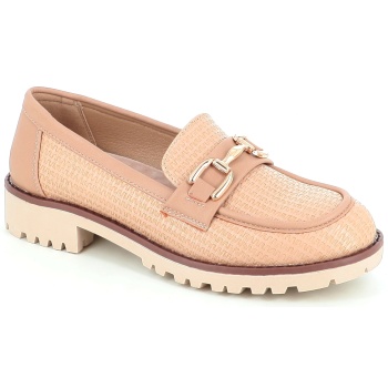 140-21 γυναικειο υποδημα loafers, μπεζ