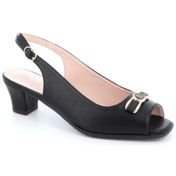 1955-422 γυναικειο υποδημα πεδιλο, μαυρο σε προσφορά