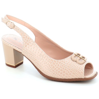 8609-423 γυναικειο υποδημα πεδιλο, μπεζ σε προσφορά