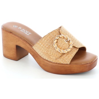 2367-87 γυναικειο υποδημα mule, μπεζ σε προσφορά