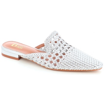 24067 γυναικειο υποδημα mule, ασημι σε προσφορά