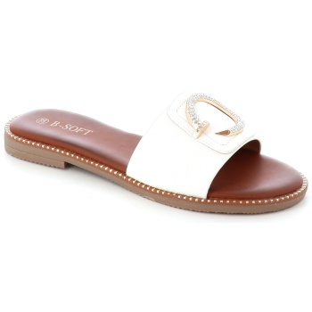 698-13 γυναικειο υποδημα flat, ασπρο σε προσφορά