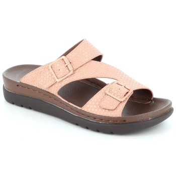 8045-9 γυναικειο υποδημα πεδιλο, μπεζ σε προσφορά