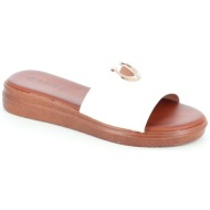  4054 γυναικειο υποδημα flat, ασπρο