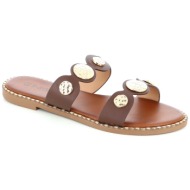  4285 γυναικειο υποδημα flat, καφε