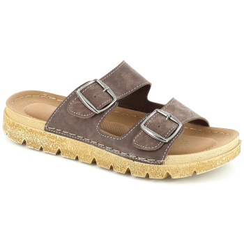 2507 ανδρικο υποδημα πεδιλο, καφε σε προσφορά