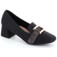  2205-10 γυναικειο υποδημα γοβα χαμ.τακουνι, μαυρο