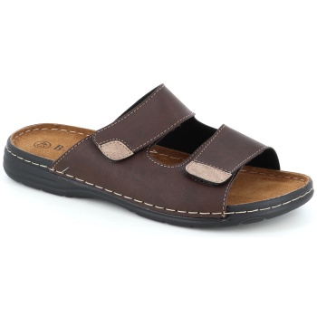 50642 ανδρικο υποδημα πεδιλο, καφε σε προσφορά