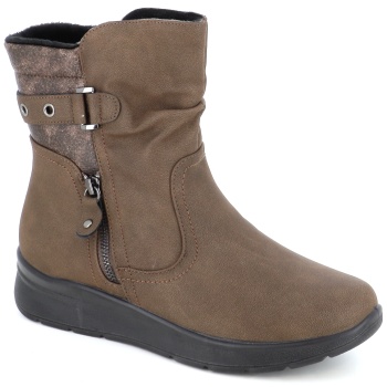 271-14 γυναικειο υποδημα μποτακι, καφε σε προσφορά