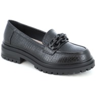  2553 γυναικειο υποδημα loafers, μαυρο