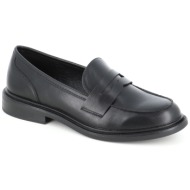  17181-3/1 γυναικειο υποδημα loafers, μαυρο