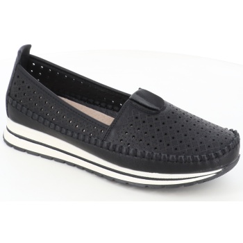 199-5 γυναικειο υποδημα μοκασινι, μαυρο