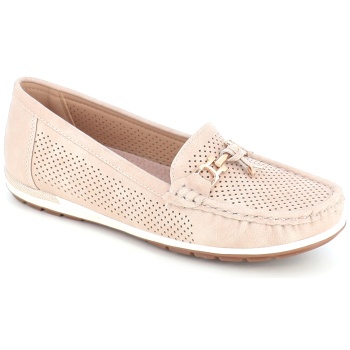 136-7 γυναικειο υποδημα μοκασινι, μπεζ