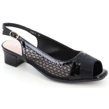 7730-54 γυναικειο υποδημα πεδιλο, μαυρο