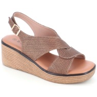  2601 γυναικειο υποδημα πεδιλο, χρυσο