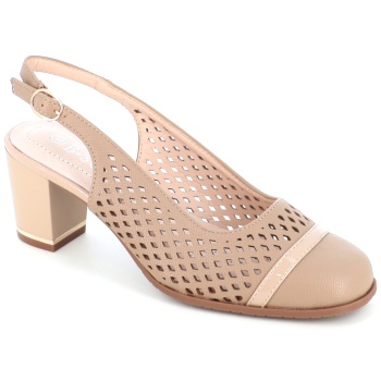 8609-59 γυναικειο υποδημα πεδιλο, μπεζ