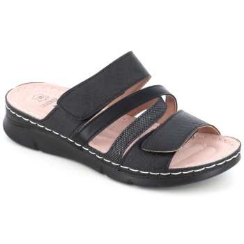 2611 γυναικειες παντοφλες εξοδου, μαυρο