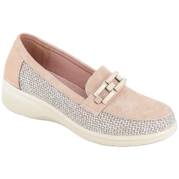 2505-13 γυναικειο υποδημα μοκασινι, μπεζ
