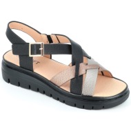  2505-19 γυναικειο υποδημα πεδιλο, μαυρο