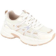  25610-2 γυναικειο υποδημα casual, ασπρο