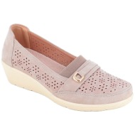  2505-12 γυναικειο υποδημα μοκασινι, μπεζ