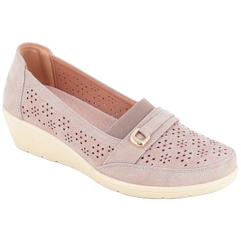 2505-12 γυναικειο υποδημα μοκασινι, μπεζ