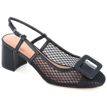 2409-02 γυναικειο υποδημα πεδιλο, μαυρο