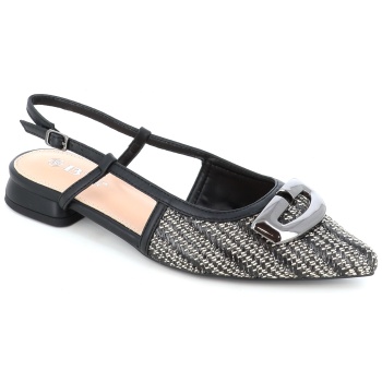 3041-30 γυναικειο υποδημα πεδιλο, μαυρο