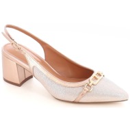  2302-28 γυναικειο υποδημα πεδιλο, μπεζ