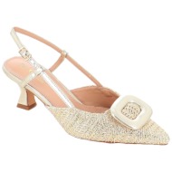  3212-23 γυναικειο υποδημα πεδιλο, χρυσο