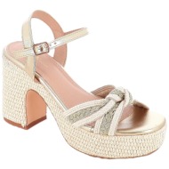  5179-10 γυναικειο υποδημα πεδιλο, χρυσο