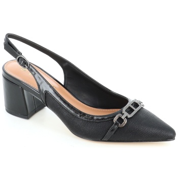 2302-28 γυναικειο υποδημα πεδιλο, μαυρο