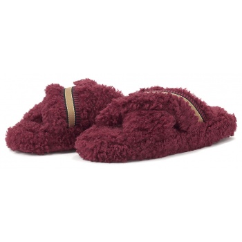 tommy hilfiger sherpa fur home slippers