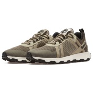  timberland - winsor trail low lace up sneaker light brown mesh - tmeab