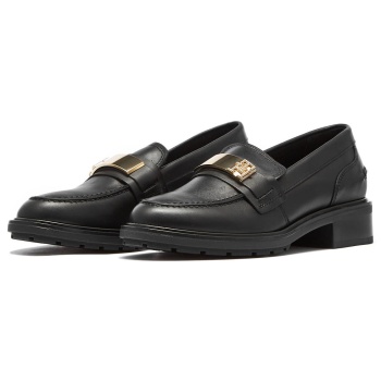 tommy hilfiger th logo leather loafer σε προσφορά