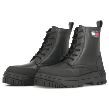 tommy hilfiger tjm lace up leather boot