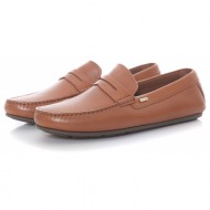  tommy hilfiger classic leather penny loafer fm0fm02111-606 - καφε