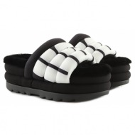  slides ugg puft slide logo 1127067-blk