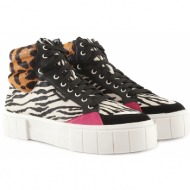  μποτάκια carrano suede mest pelo zebra pelonca 482008-inj01-blk-pita-brnc-brnn